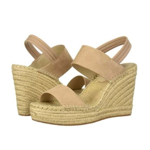 KENNETH COLE Womens Brown Cushioned Olivia Round Toe Slip On Leather Dress Espadrille Shoes M